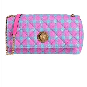 Versace Pink and Blue Quilted Women's Bag